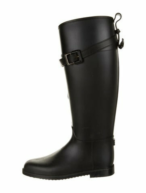 Burberry Black Rubber Rain Women's Boots | Shop the world's largest  collection of fashion | ShopStyle