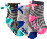 Thumbnail for your product : Osh Kosh 3-Pack Stripes & Bow Socks