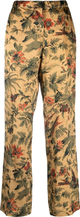 F.R.S For Restless Sleepers Floral-Print Straight-Leg Trousers