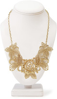 Thumbnail for your product : Forever 21 Filigree Floral Bib Necklace