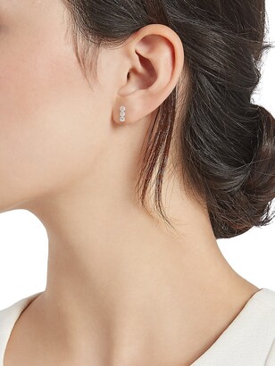Anita Ko 18K White Gold Extra Large Diamond Safety Pin Earring, Single  (Left)
