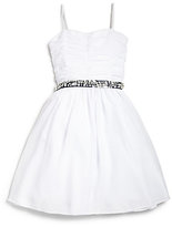 Thumbnail for your product : Un Deux Trois Girl's Ruched Chiffon Dress