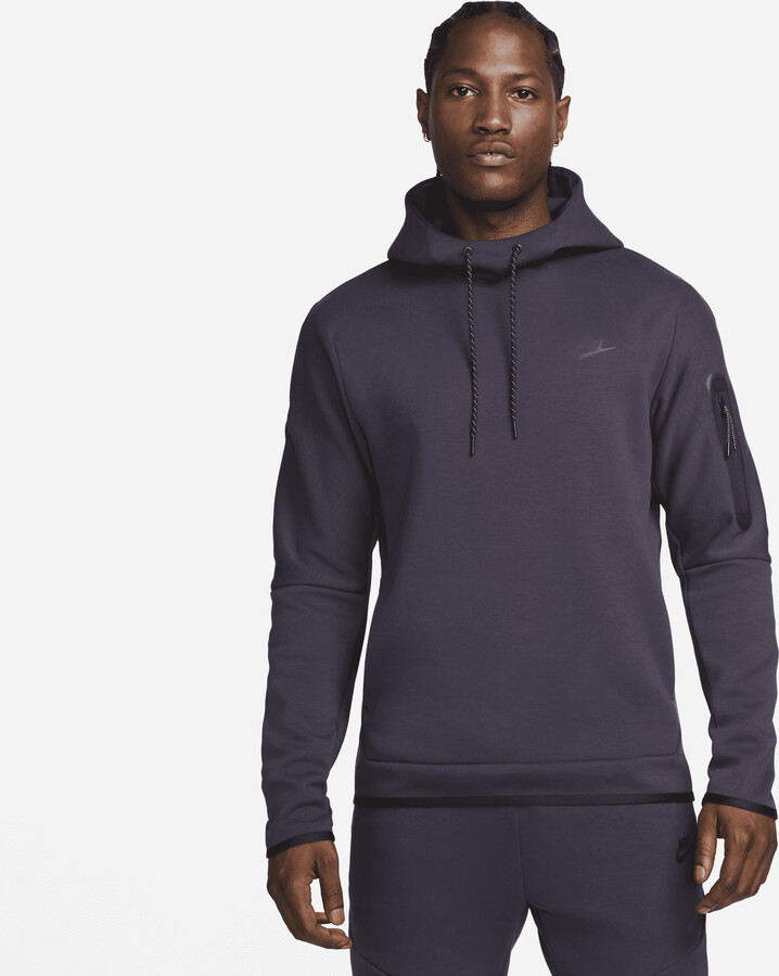 Nike Men's Sportswear Tech Fleece Pullover Hoodie in Purple - ShopStyle