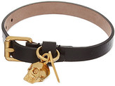 Thumbnail for your product : Alexander McQueen Leather skull bracelet - for Men