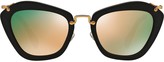 Thumbnail for your product : Miu Miu Noir mirrored cat eye sunglasses