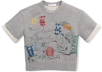 Burberry Kids Short-sleeve Adventure Motif Cotton Jersey Sweatshirt