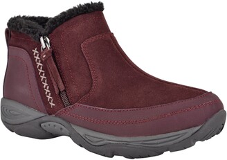 wine colored ankle boots