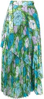 Thumbnail for your product : Richard Quinn Floral Pleated Skirt