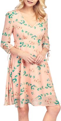 Wolfwhistle Wolf & Whistle Peach Floral Tea Dress