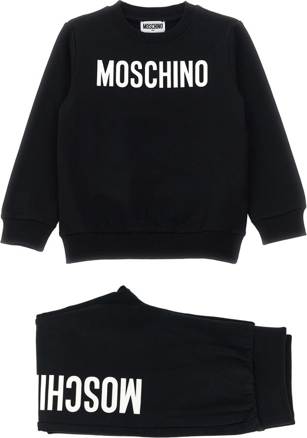 MOSCHINO BAMBINO Logo-Print Crewneck Tracksuit Set
