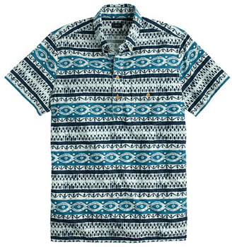 J.Crew Short-sleeve popover shirt in baltic blue batik