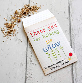 The Little Paper Company Thank You For Helping Me Grow Card And Seed Packet Gift