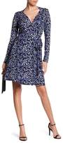 Thumbnail for your product : Loveappella Long Sleeve Print Wrap Dress