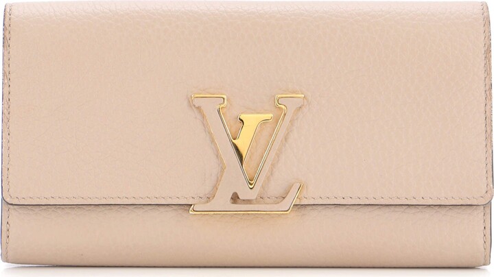 Brand New Louis Vuitton Capucines Compact Wallet in Galet