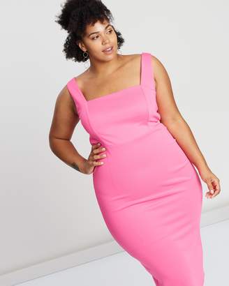 ICONIC EXCLUSIVE - Becky Body-Con Square Neck Dress