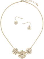 Thumbnail for your product : Wallis Gold Flower Jewellery Set