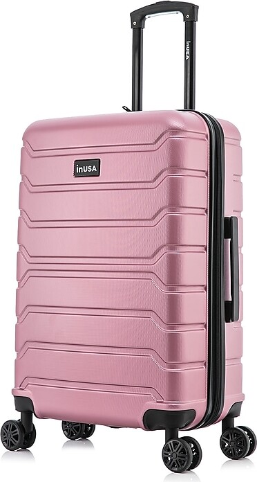 InUSA Trend 24" Hardside Suitcase, 4-Wheeled Spinner, TSA Checkpoint Friendly, Rose Gold (IUTRE00M-ROS)