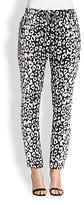 Thumbnail for your product : Thompson Leopard-Print Silk Track Pants