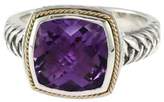 Thumbnail for your product : Effy 18K Yellow Gold Sterling Silver Amethyst Ring