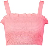 Thumbnail for your product : boohoo Petite Woven Shirred Bandeau Top