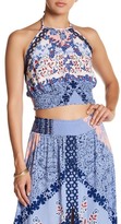 Thumbnail for your product : Green Dragon Halter Print Crop Blouse