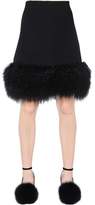 Thumbnail for your product : Sonia Rykiel Mongolia Fur & Wool Crepe Skirt