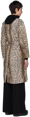 S Max Mara Off-White Cotton Leopard Print Wrap Alpino Coat