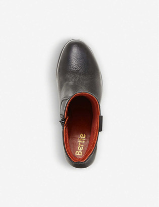 Bertie Pacer block heel leather ankle boots