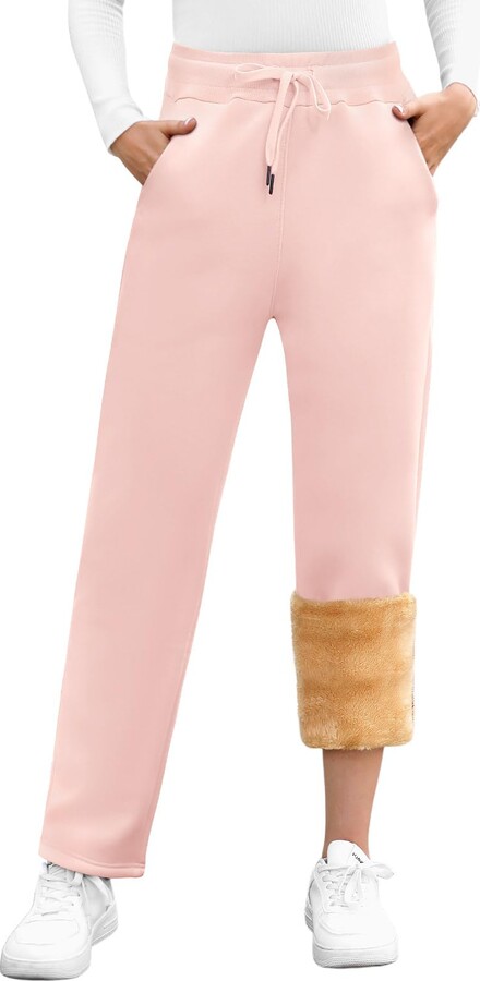 Warm Skinny Sweatpants for Women (Faux Fur Lined)