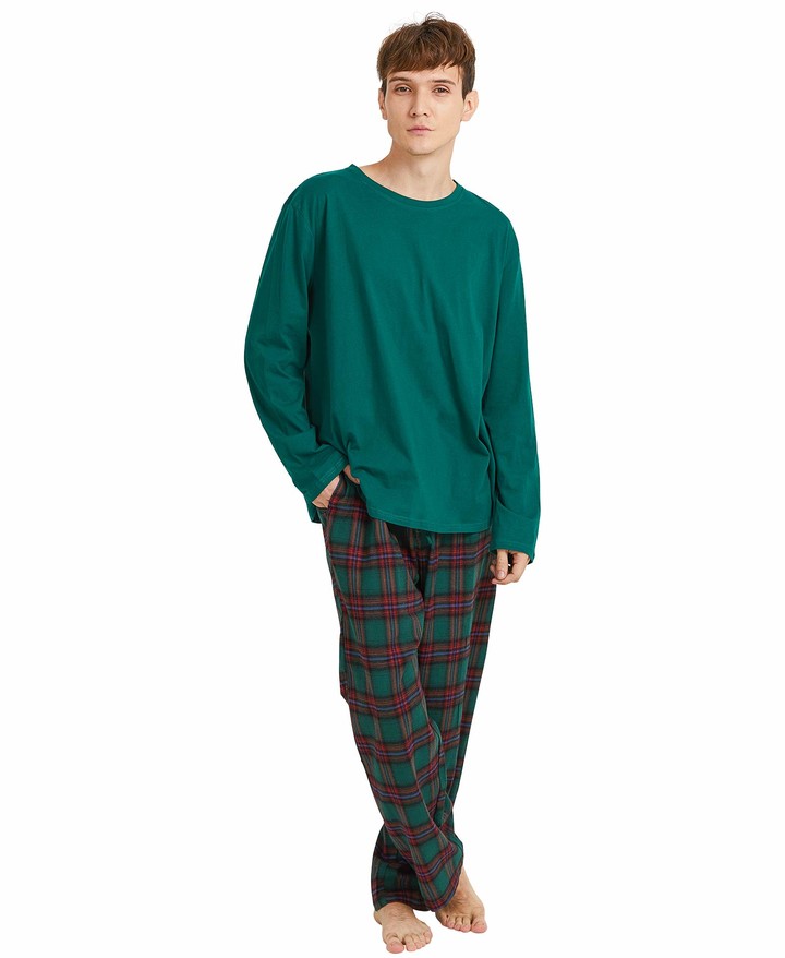 Yoimira Mens Pyjama Sets long sleeve pjs set for men cotton ShopStyle