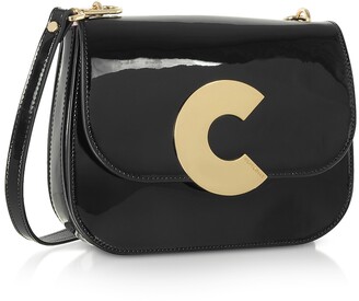 Coccinelle Craquante Rock Medium Patent Leather Shoulder Bag