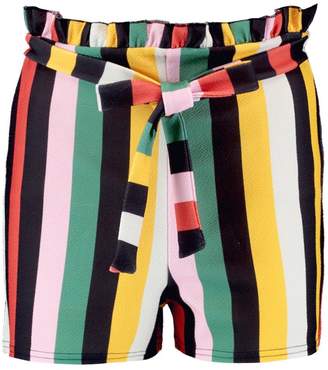boohoo Paper Bag Stripe Shorts