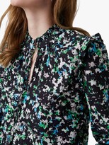 Thumbnail for your product : Great Plains Meadow Tie Neck Blouse, Fresh Green/Multi