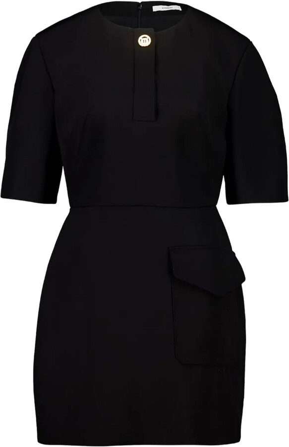 Givenchy Button-Fastening Pocket Mini Dress