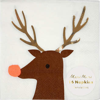 Meri Meri Pack of 16 Reindeer napkins