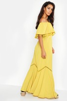 Thumbnail for your product : boohoo Off The Shoulder Tassel Maxi Dress