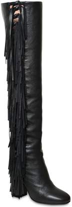 Laurence Dacade 95mm Sybille Fringed Nappa Leather Boots