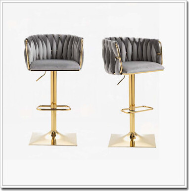 Latitude Run COOLMORE Vintage Bar Stools with Back and Footrest Counter Height Dining Chairs 2PC/SET