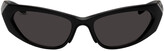 Thumbnail for your product : Balenciaga Black Rectangular Sunglasses