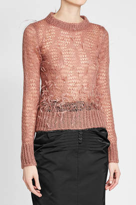 N°21 N21 Knit Pullover with Ostrich Feathers
