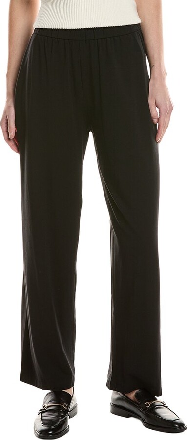 Eileen Fisher Straight Ankle Pleated Pant
