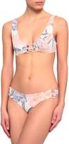 Thumbnail for your product : Tori Praver Swimwear Lace-up Floral-print Bikini Top