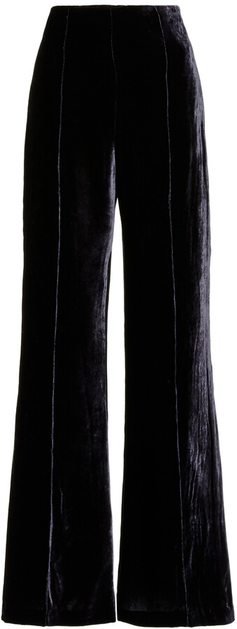 Slacks and Chinos Wide-leg and palazzo trousers Womens Clothing Trousers Silvia Tcherassi Velvet Amadea Pant in Blue 