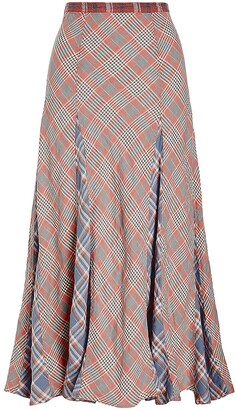 Polo Ralph Lauren Mixed Check Linen Maxi Skirt - ShopStyle
