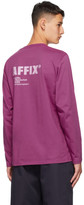 Thumbnail for your product : AFFIX Purple Standardized Logo Long Sleeve T-Shirt