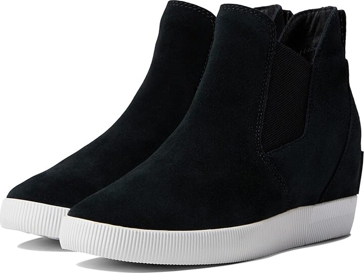 SOREL Out N Abouttm Slip-On Wedge II Women's Shoes Black/White : 10 B - Medium, Textile/Leather