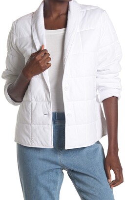 eileen fisher quilted denim jacket