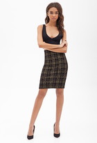 Thumbnail for your product : Forever 21 Sequined Metallic Tweed Skirt