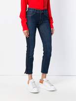 Thumbnail for your product : Mother side stripe raw hem skinny jeans