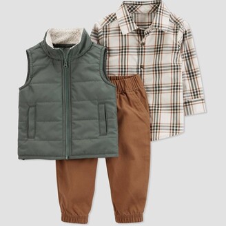 Carter's Just One You®️ Baby Boys' Plaid Top & Bottom Set - Green